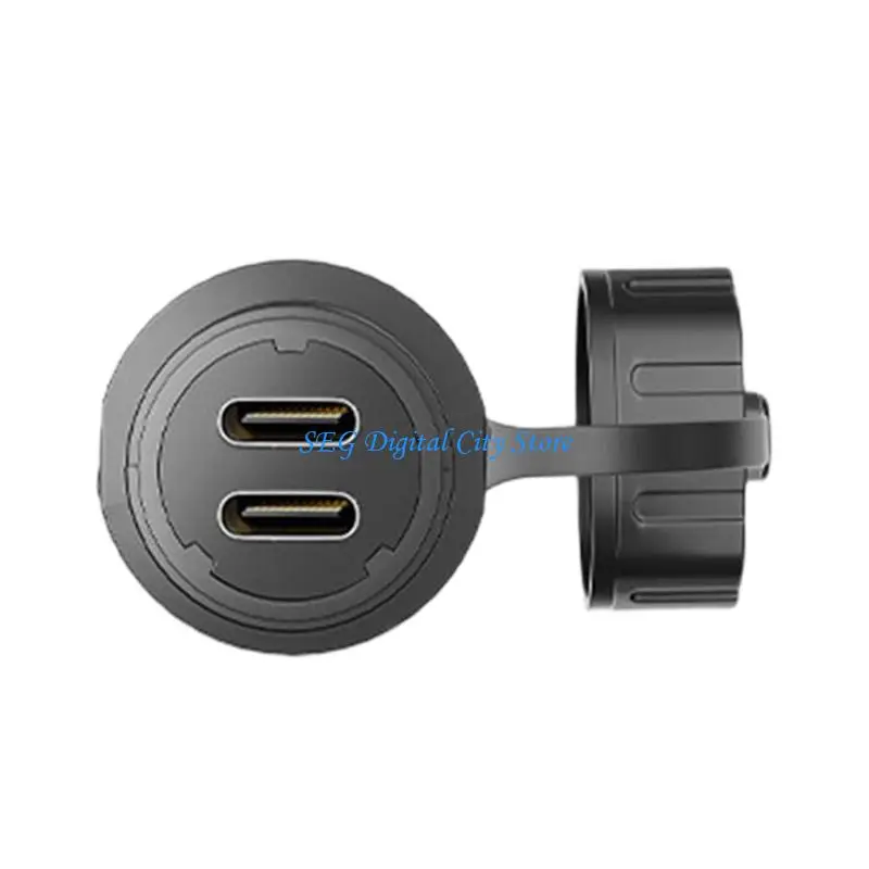 

U75B 10Gbps Fast Transfer Two Port USB C Waterproof Adapter Universal Compatibility ABS Construction