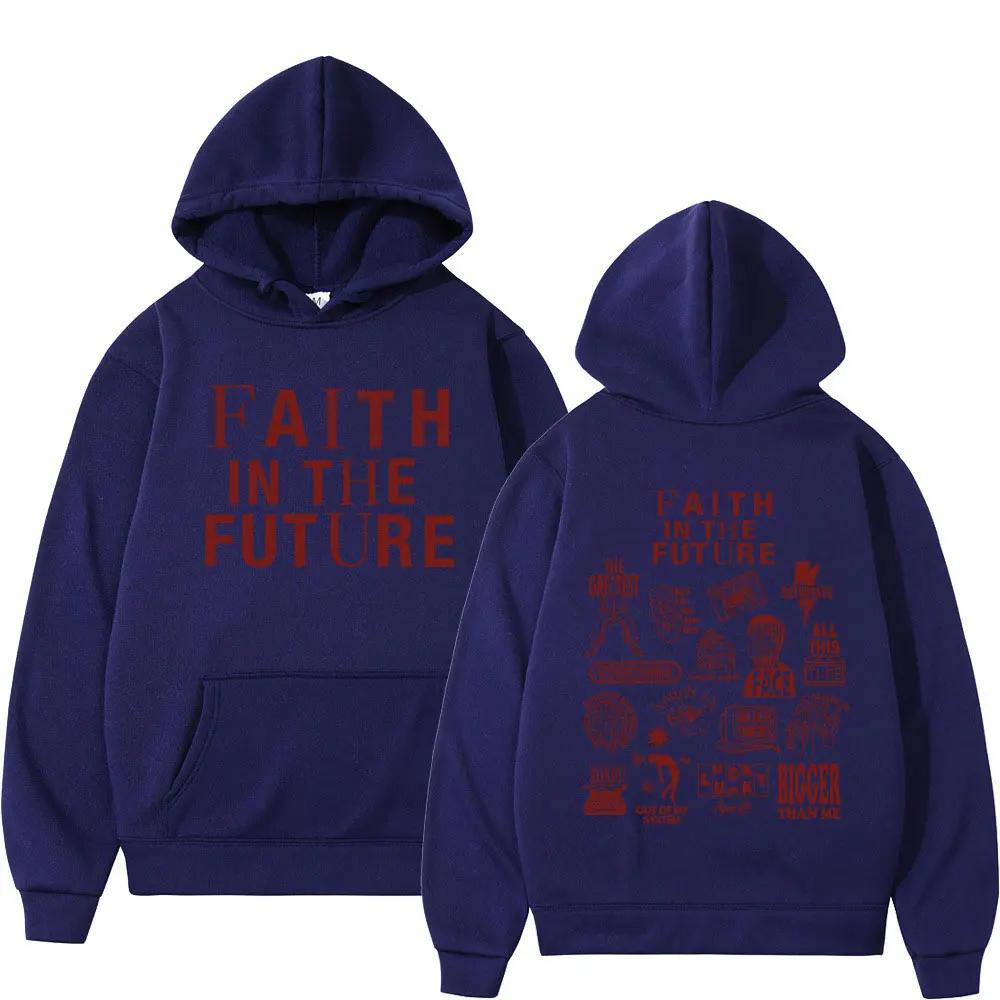 Faith in The Future 2024 Tour Concert Hoodie Men Fashion Vintage Hooded Sweatshirts Harajuku Aesthetic Oversized Hoodies Unisex