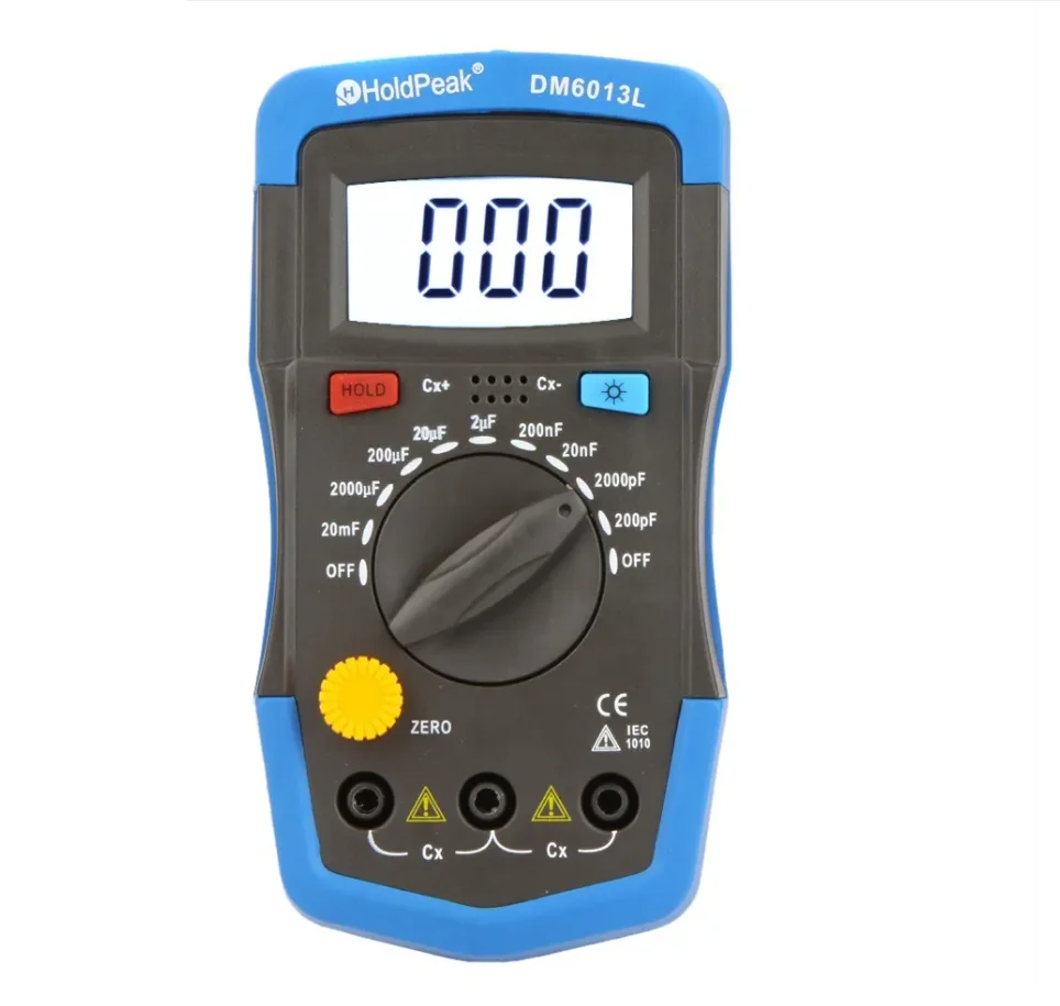 DM6013L ดิจิตอล Nm LCD Capacitance Tester Handheld Digital Meter 0-20mF HP36D Peralatan Uji มัลติมิเตอร์