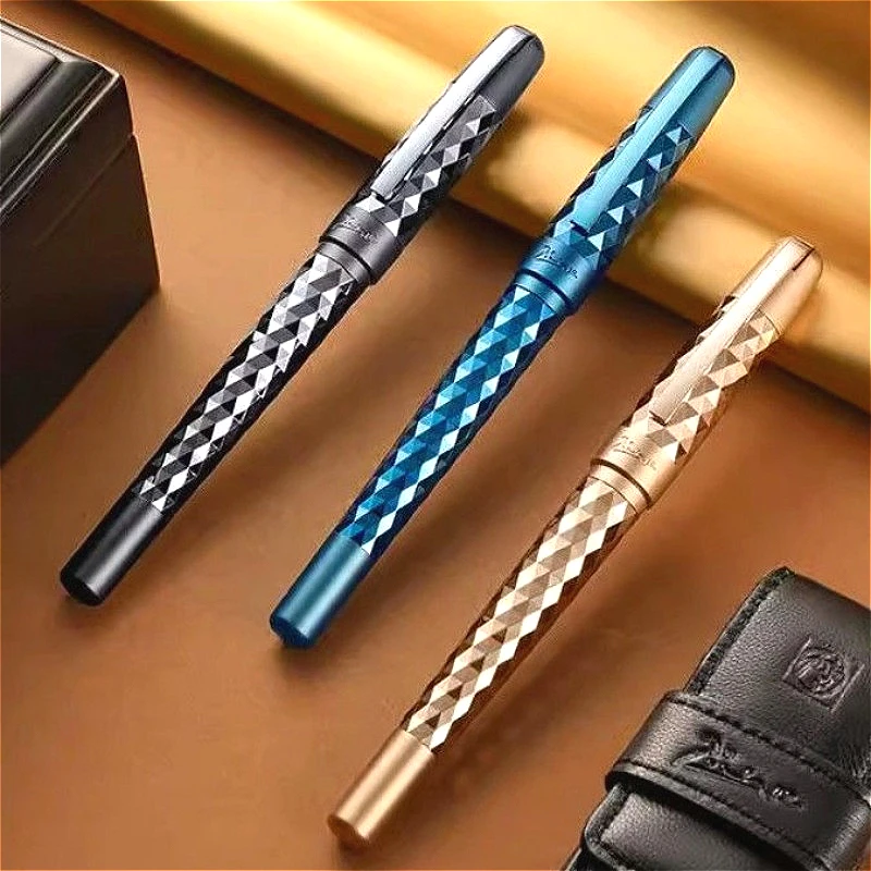 

Limited Edition Sapphire Cutting Unique Design Fountain Pens Pimio 86 14K Gold Pen F 0.5mm Collection Luxury Gift Pens Blue