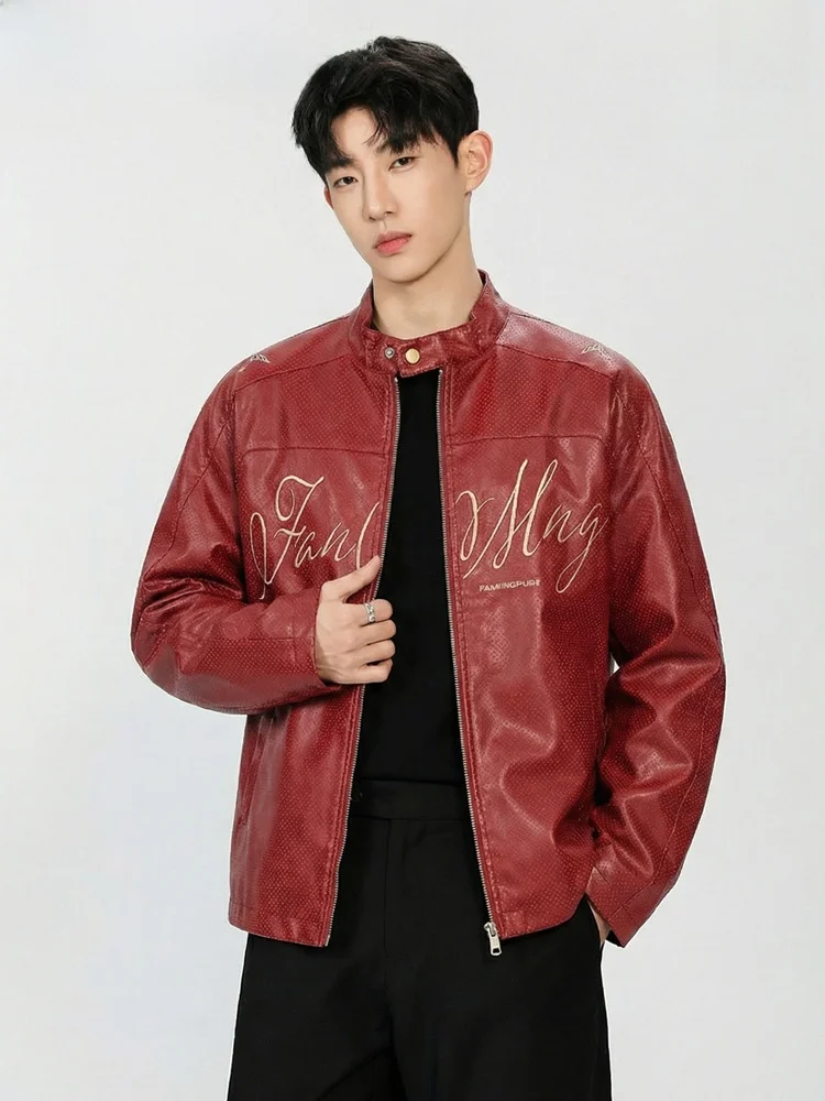 

Мужская весенняя тонкая куртка из искусственной кожи в американском стиле, новая модель, для мотоциклистов, повседневная модная верхняя одежда, трендовая кожаная куртка для пар