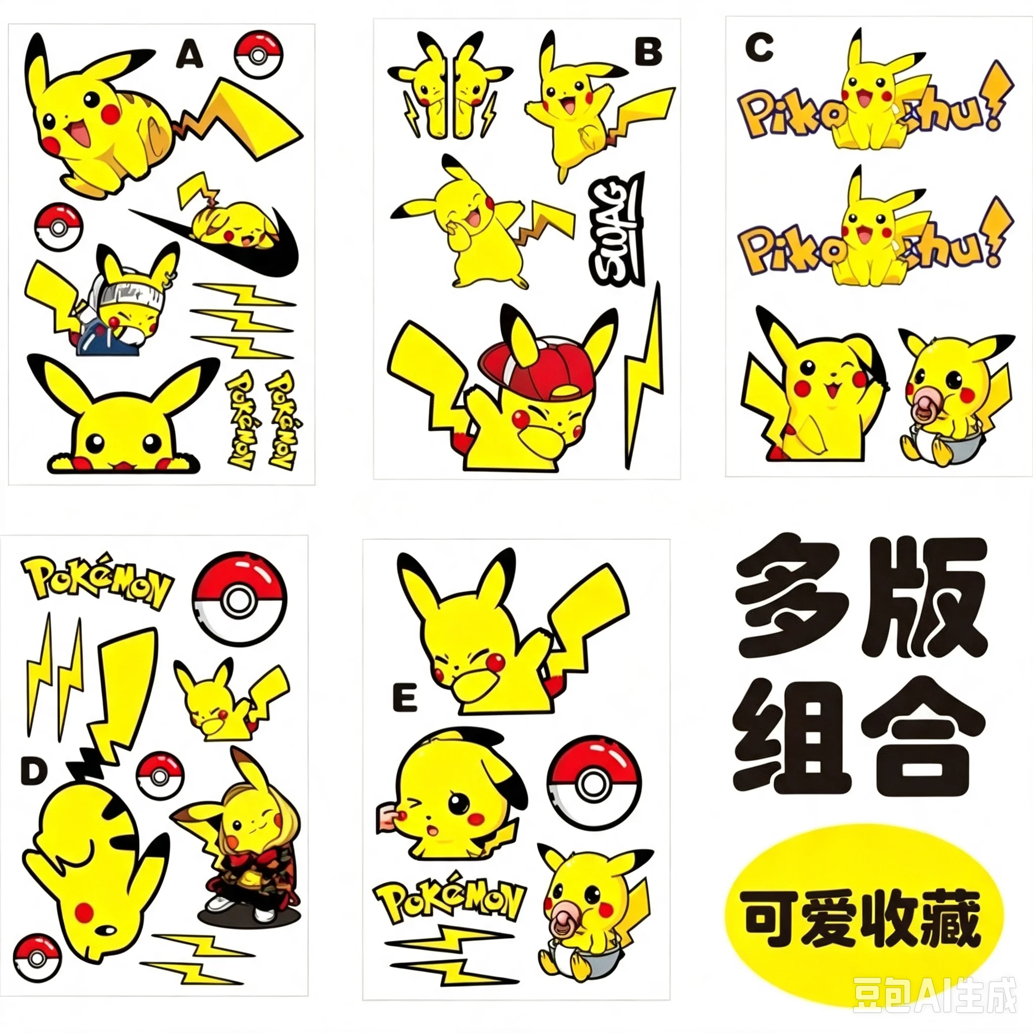 Autocollant décoratif imperméable Pokémon, adorable personnage, idéal pour masquer les rayures sur les voitures et les vélos électriques.