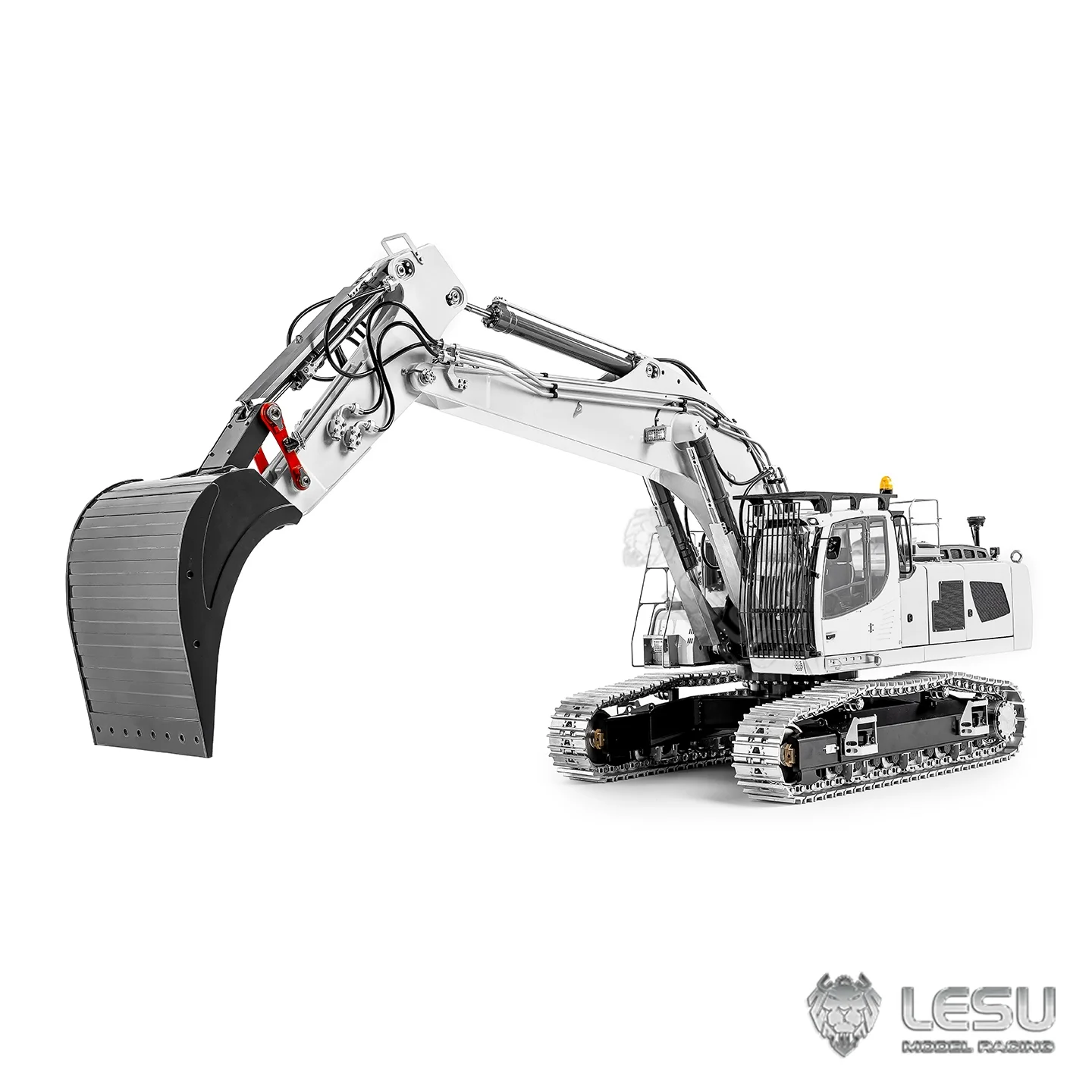 

LESU LR956 1:14 RC Hydraulic Excavator 2-arm Metal Remote Control Digger Model with 4MPA Dual Pumps Light Battery Adults Toys