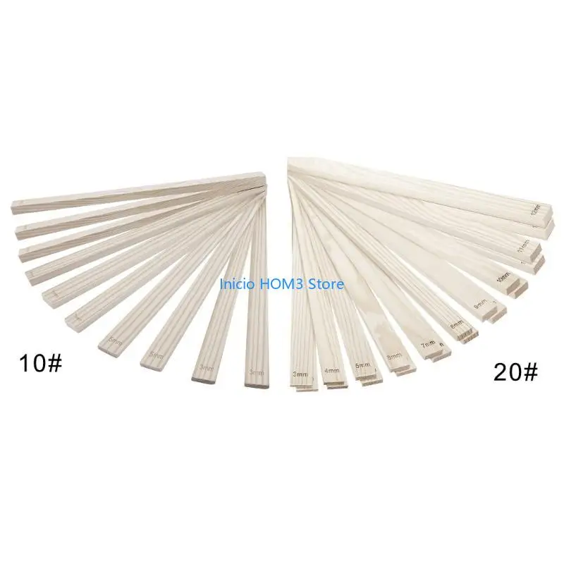 A5YD 10/20 Pcs Pottery Teaching Rolling Mud Guide 5/10 Size Rolling Pin Guides Sticks Set Clay Depth Guide Pottery Tool
