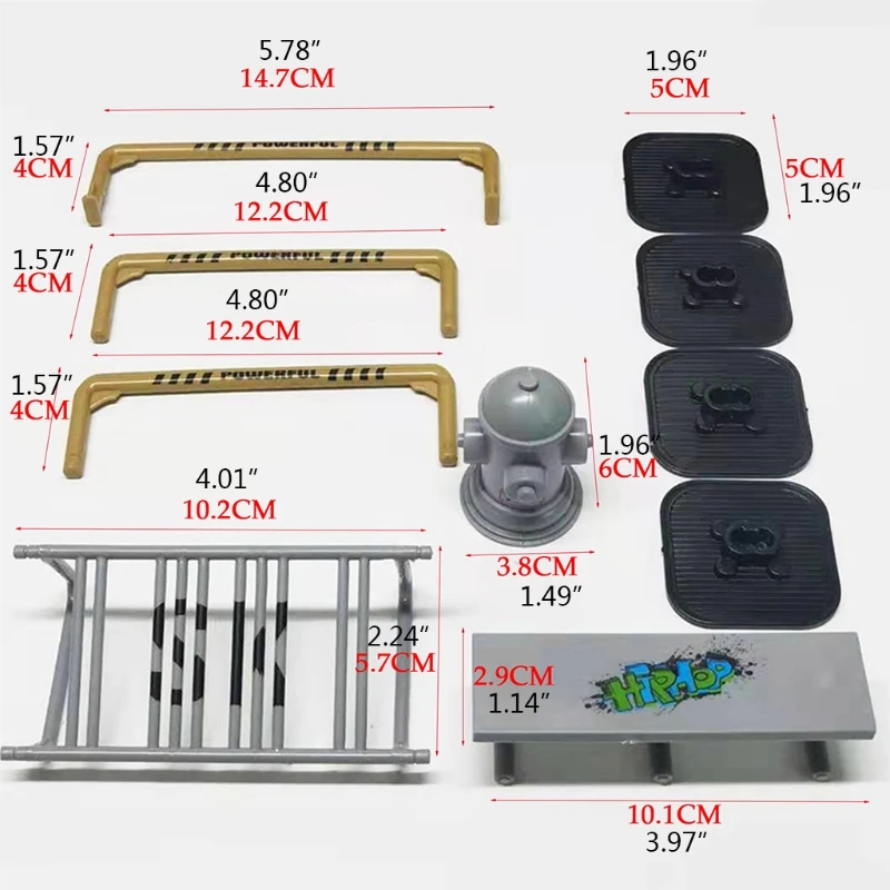 L5YF 1 Einheit Mini Finger Modell Szene Zubehör Winzige Griffbrett Roller Hindernisse für Finger Puppenhaus Dekorationen