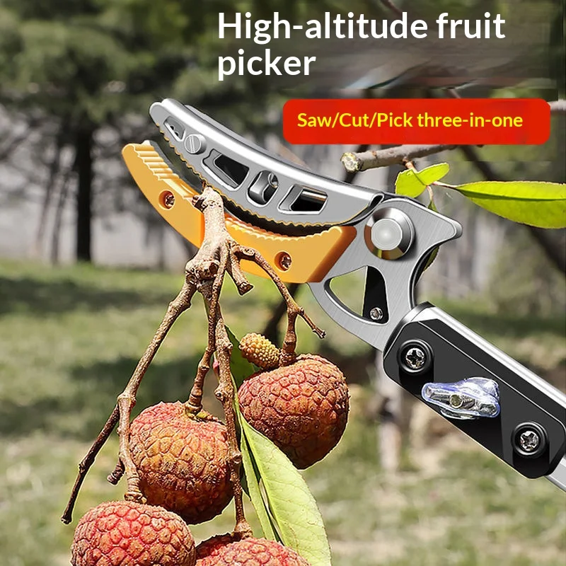 Fruit Picking Machine Lychee Longan Grape Peach Bayberry Plum Apple Mango Dragon Fruit Loquat Pepper Telescopic Scissors 고추수확기