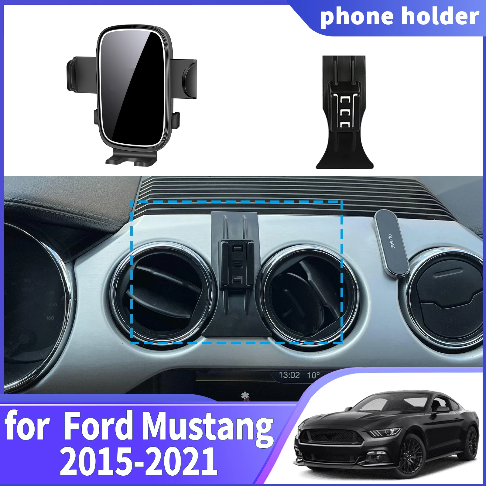 

fit for Ford Mustang 2015 2016 2017 2018 2019 2020 2021 Navigation Phone Holder Mount Customized Car accessoires