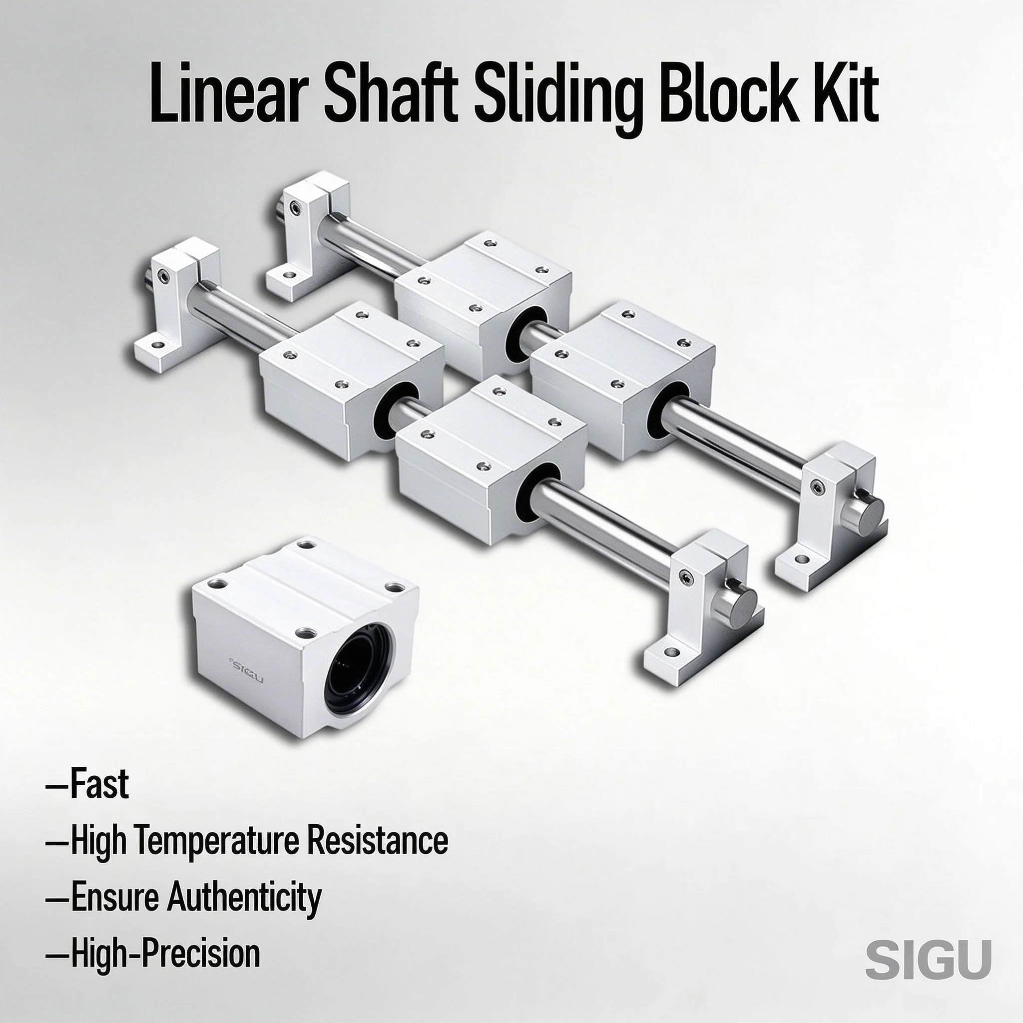 Japan Imported Square Slider Linear Shaft Kit Diameter 30x0.5m 30x0.8m 30x1.0m 30x1.2m 30x1.5m 30x1.8m 30x2.0m 30x2.5m 30x3.0m