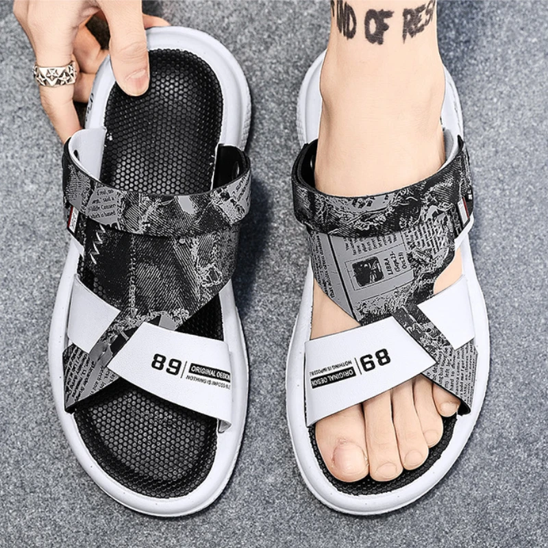 الرجال الاتجاه الصنادل رشاقته لينة وحيد ثنائي الغرض النعال المنزل كتم المضادة للانزلاق الشرائح في الهواء الطلق الشاطئ صندل كاجوال أحذية للرجال