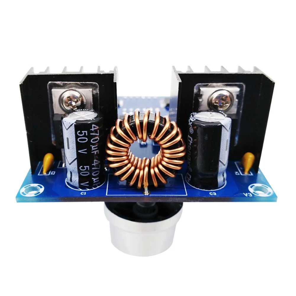 Digital voltage current regulator with XL4016 step down chip and aluminum alloy heat sink for efficient power supply control
