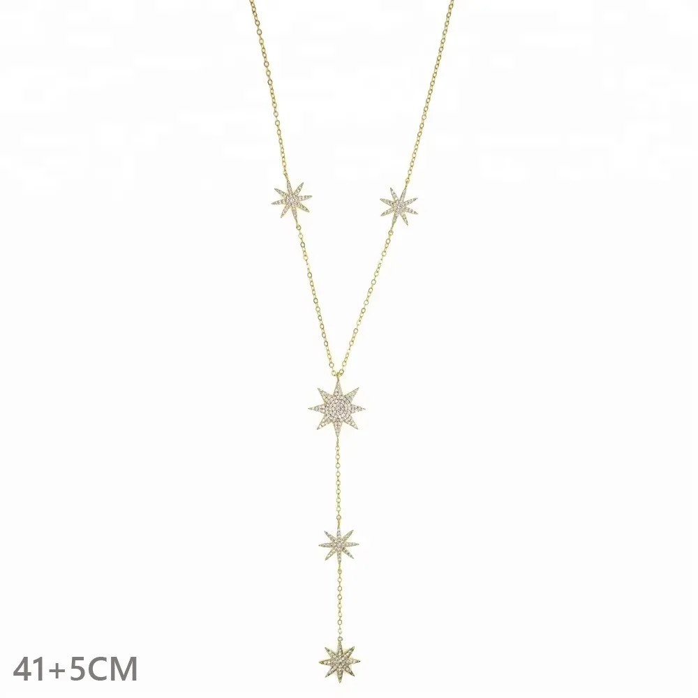 2026 New Star Northstar Charm Necklace Gold Color Micro Paved 5A Cubic Zirconia CZ Choker Women Jewelry
