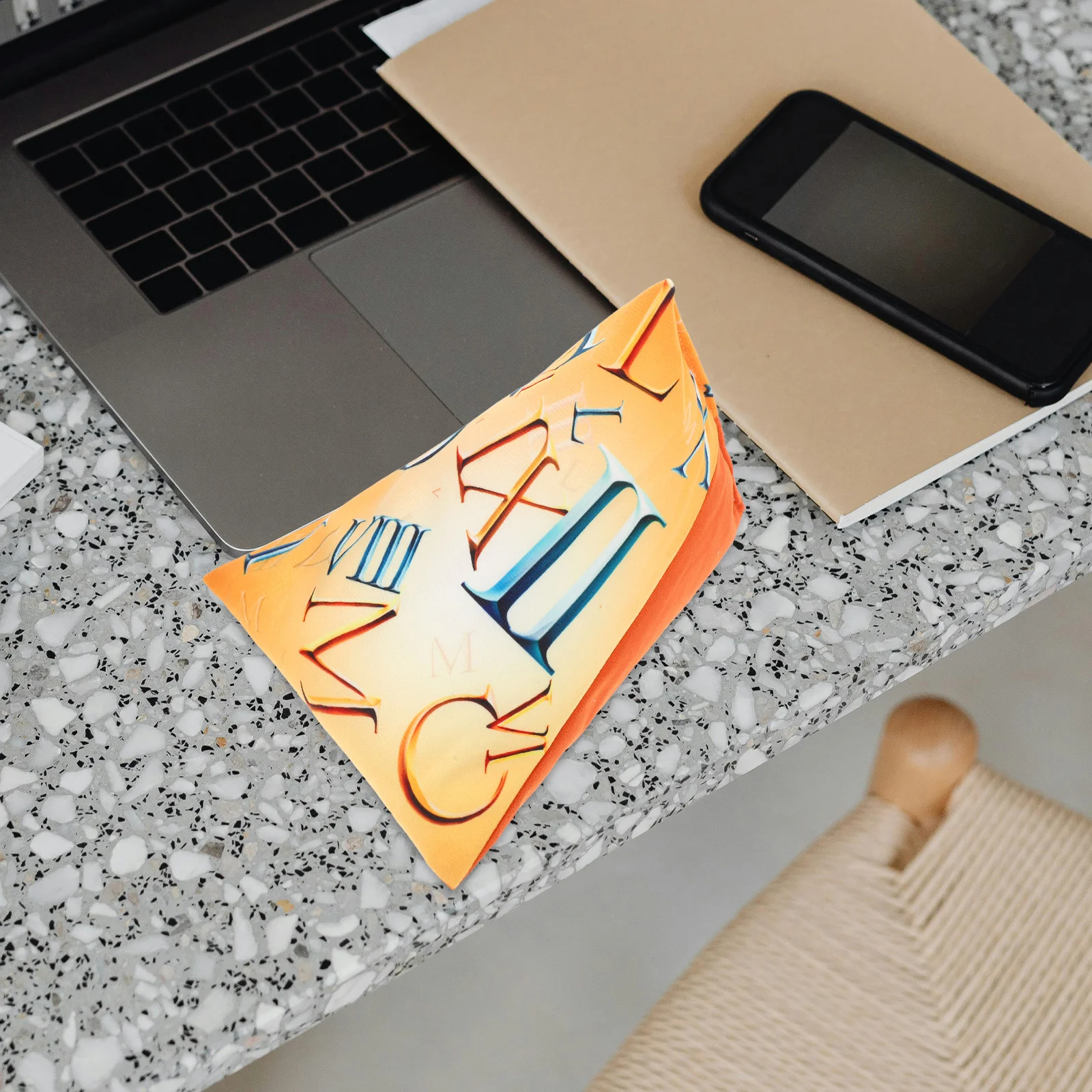 

Multi-Angle Triangular Support Phone Pillow Stand Reading Holder for Home Dorm Daily Use Yellow Comfortable Device Support