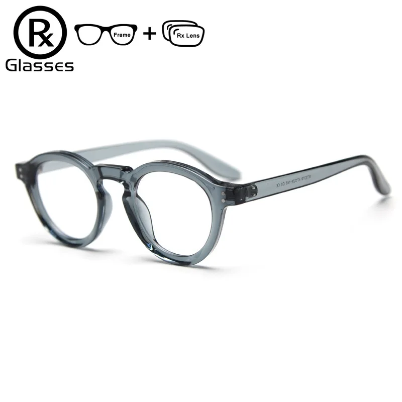 

RX Glasses Retro Round Prescription Glasses Woman Men Handmade Acetate Japanese Classic Rotundity Progressive Optical Eyeglasses