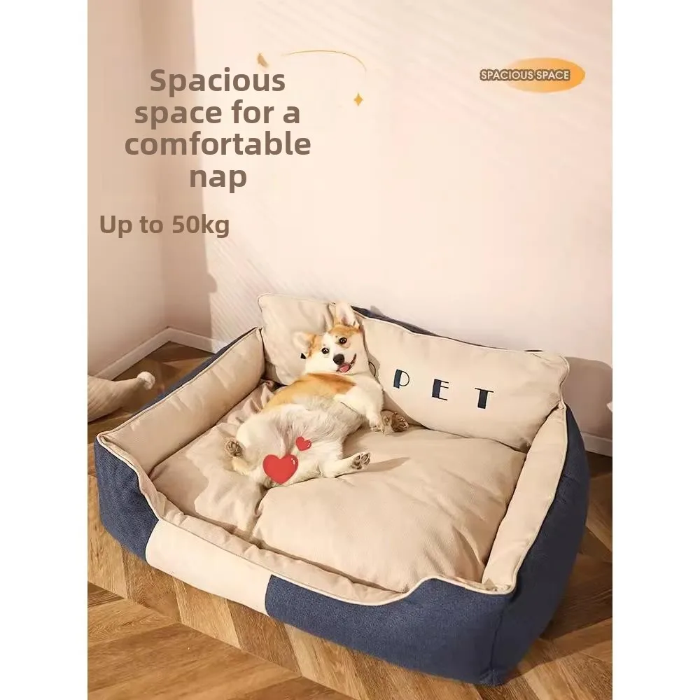 

Detachable Washable Large Dog Bed Mat for Golden Retriever Corgi Medium Dogs Winter Warm Pet Sleeping Pad All Seasons Universal