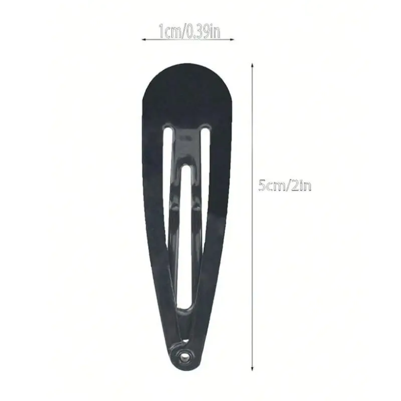 【SSummer10】20/40 Stück schwarze 2-Zoll-Haarspangen aus Metall – dekorative Haarspangen als Accessoire für Erwachsene und Kinder【SS】 – Detail 3