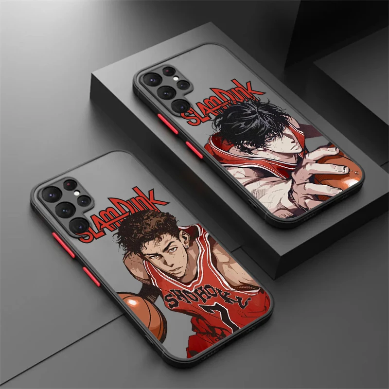 S-Slam Dunk S-Sakuragi Self Frosted Translucent For Samsung Galaxy S24 S23 S22 S21 S20 FE S10 S9 S8 Plus Ultra Pro 5G Soft