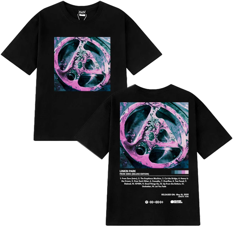 

Linkin Park From Zero Poster Double Sided print T shirt Men Women Fashion Hip Hop streetwear Unisex Cotton short sleeve T-shirts