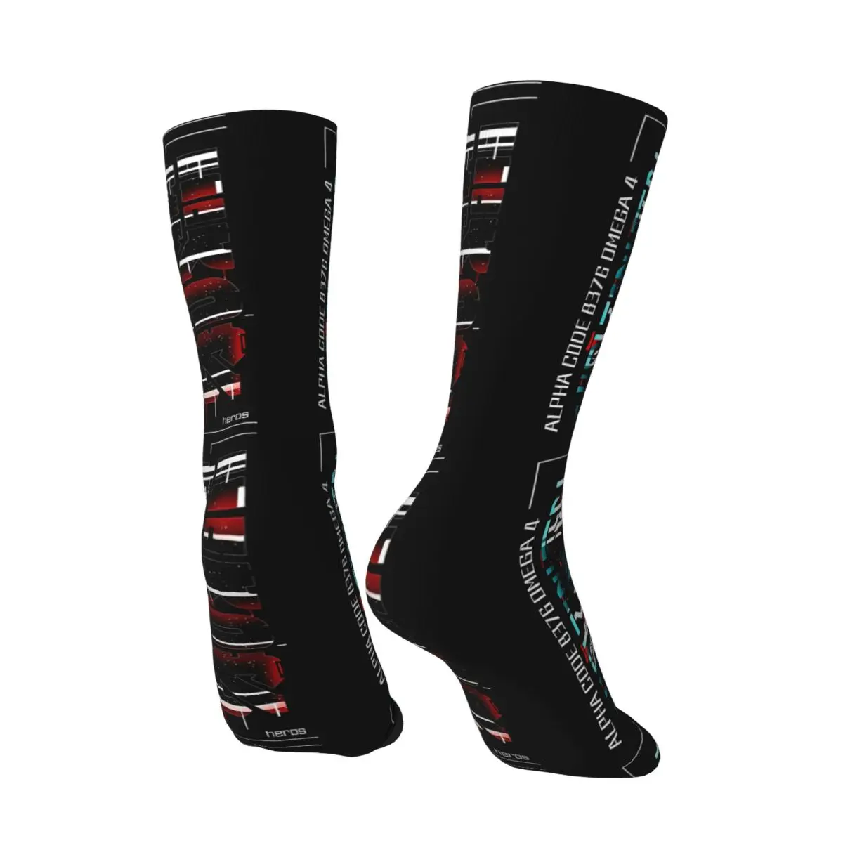 Men Socks Tech Wear Stockings Winter Casual Soft Socks Pattern Outdoor Sports Non Skid Socks