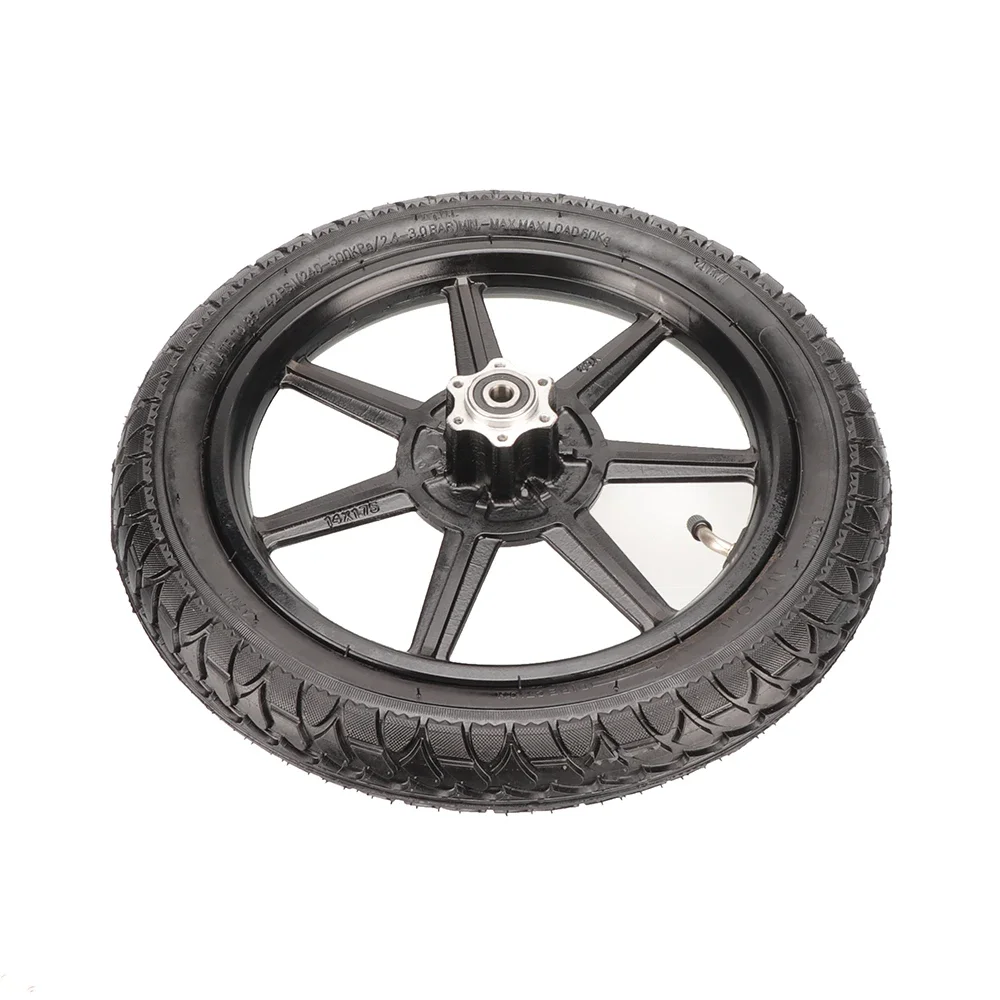14x2.125 Aluminum Wheel Rim for Electric Scooter E-Bike Folding Bike Front Wheel Replacement with Brake Hub Compatible 14 Inch