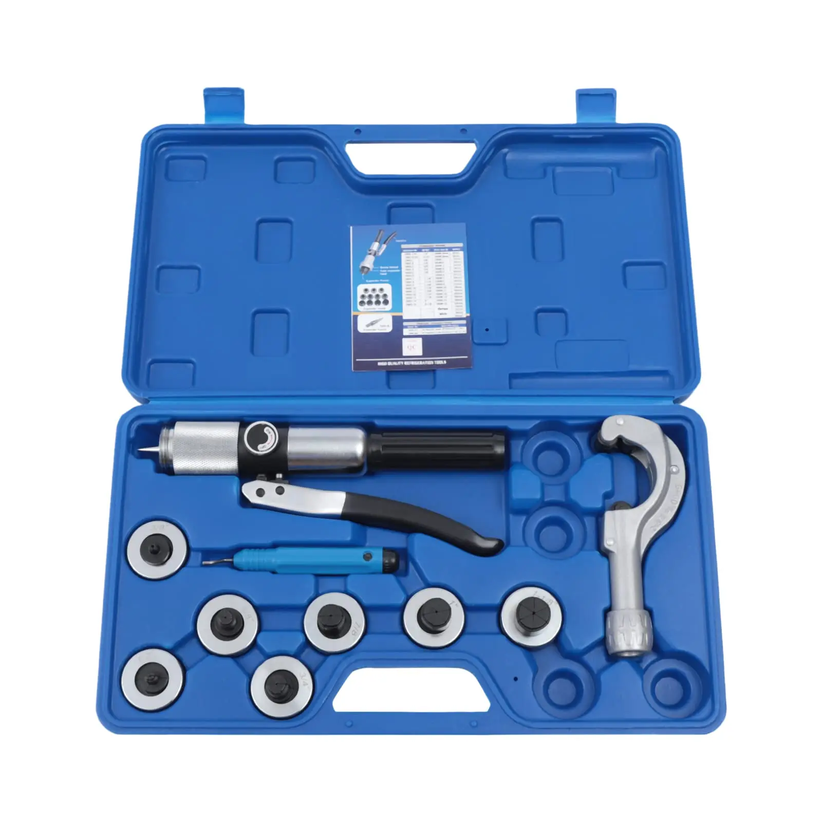 

Hydraulic Tube Expander Tool 3/8" to 1-1/8" 7 Lever Swaging Tool Kit with Tube Cutter and Deburring Tool Ct-300 for Copper Tubin