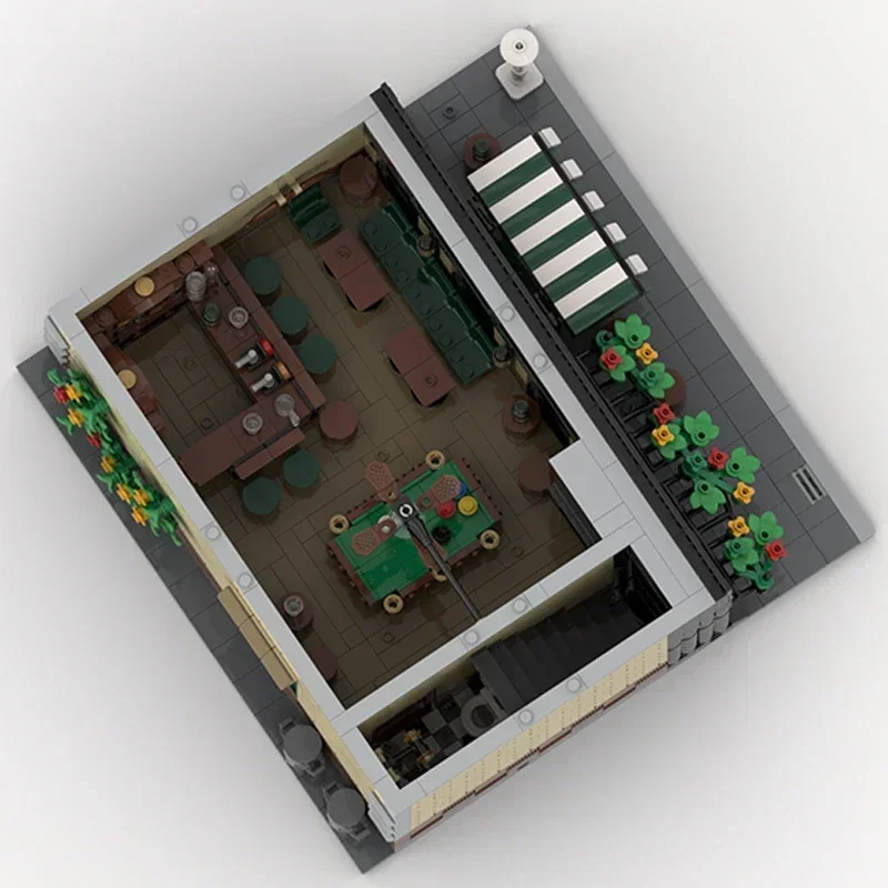 Moc 빌딩 벽돌 스트리트 뷰 모델 하이랜더 펍 기술 모듈러 블록 선물 어린이를위한 장난감 DIY 세트 조립