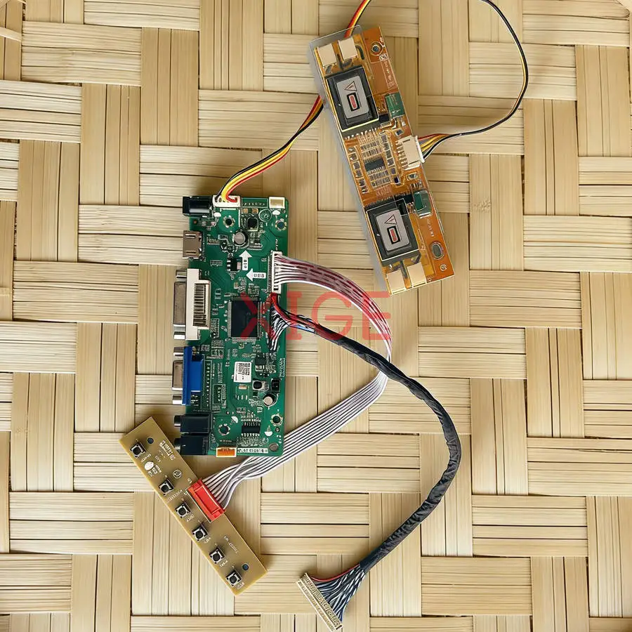 

For LM201WE3 LM201WE4 M201EW02 MT216WW01 Matrix Controller Drive Board DIY Kit LVDS-30Pin HDMI+DVI+VGA 1680*1050 4CCFL 1680x1050