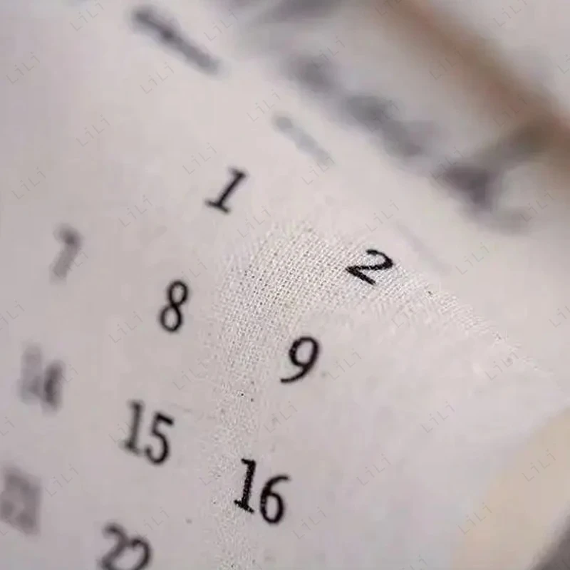 2026年クリエイティブなパーソナライズされた布製カレンダー、韓国風装飾、英国風カレンダー、キャンバスフック式カレンダー、壁飾り