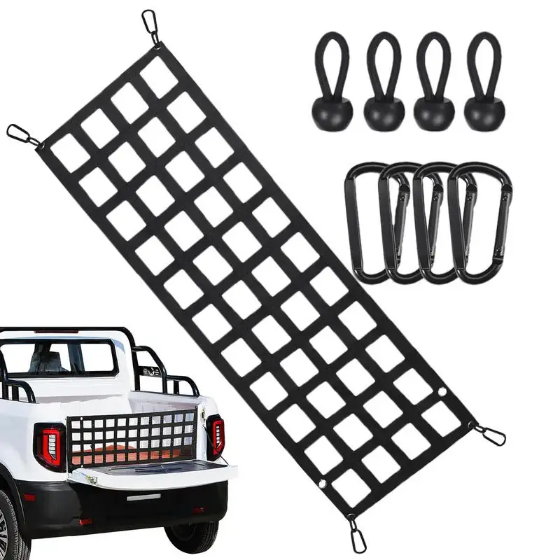 

Car Trunk Organizer Net UV Protection Pickup Truck Bed Cargo Mesh Tailgate Net Cargo Storage Netting Divider Car Accessories