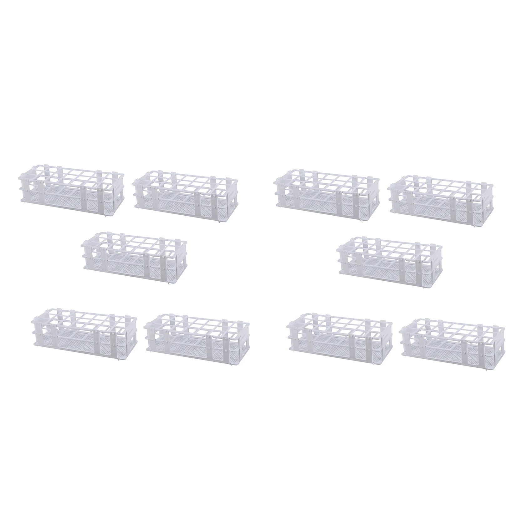 Exquisite-10X Plastic Test Tube Rack For 30Mm Tube, 21 Well, White,Detachable (21 Hole)