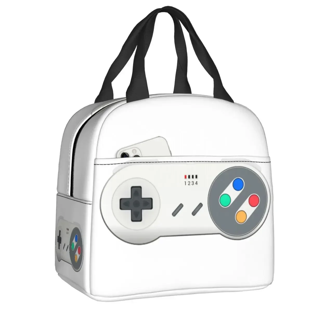 Custom Retro Video Game Turbo Controller Lunch Bag Men Women Warm Cooler Insulated Lunch Boxes for Adult Office