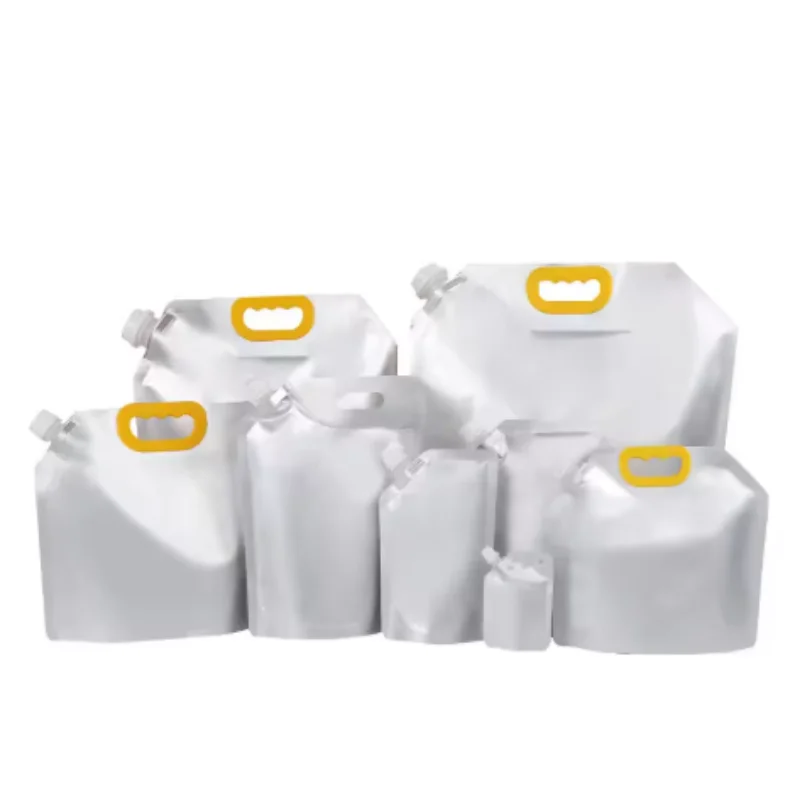 Custom Aluminum Foil Liquid Packaging Drinking Nozzle Bags Stand Up Large for Beer Juice Beverage Storage Pouch Portable