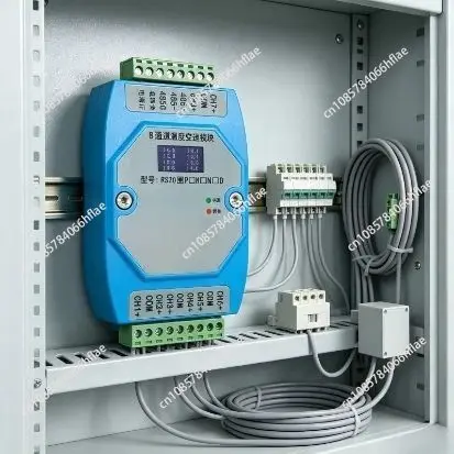 DIN Rail Mount RS20P 8CH PT100 PT1000 Temperature Collector LCD Screen Modbus RTU RS485 Data Acquisition Unit