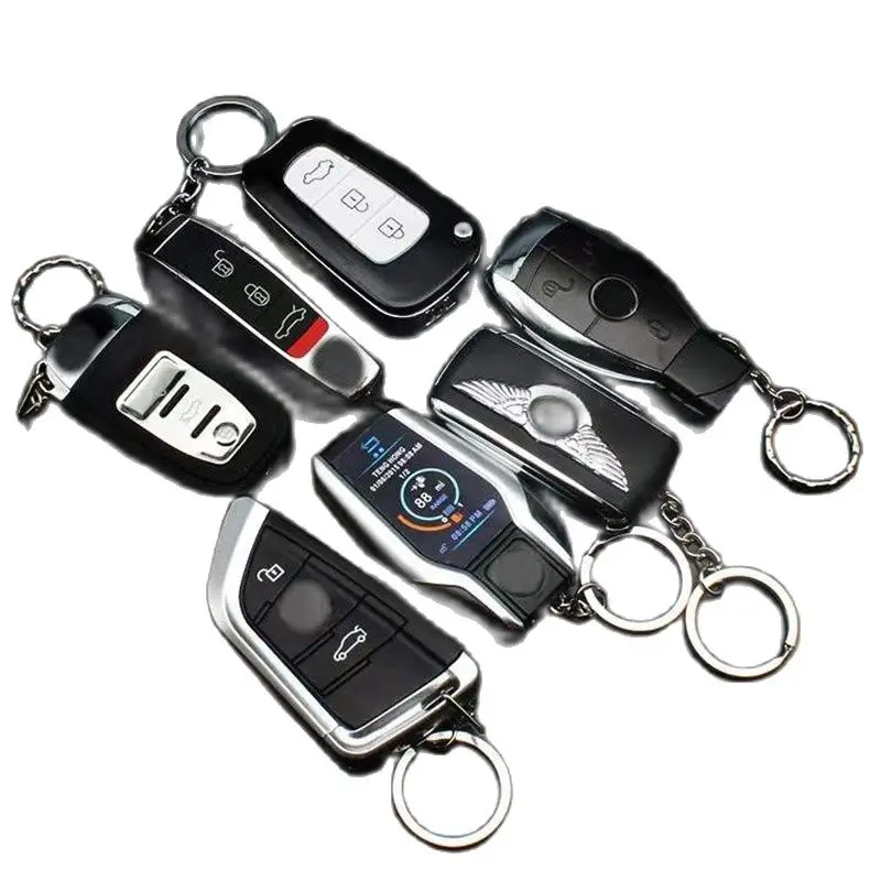 Creative Lighter Car Key Pendant Rechargeable Inflatable Metal