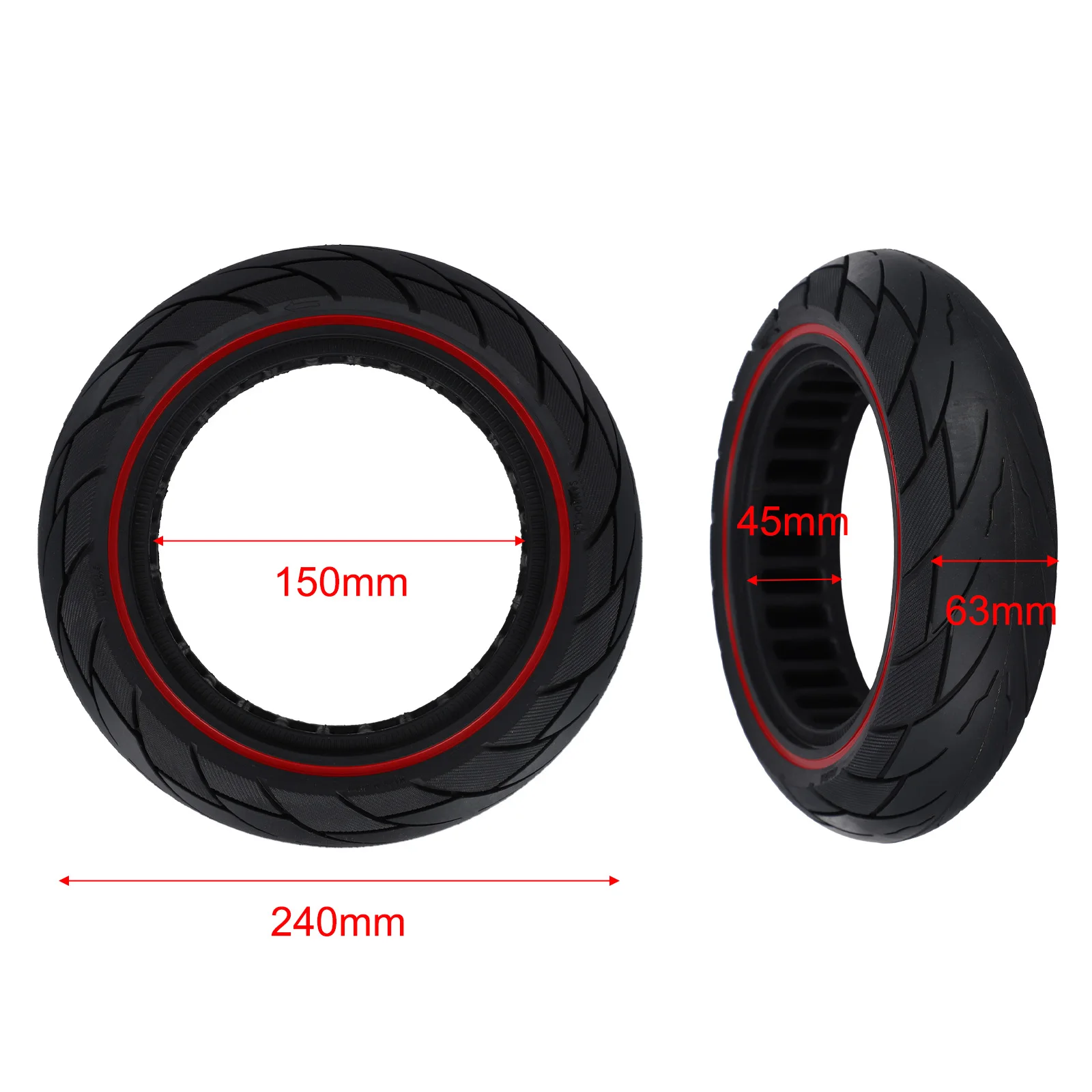

Offroad Solid Tire 10x2 50 for Ninebot Max G30 Electric Scooter Reliable Rubber Construction Ideal for Rough Terrain