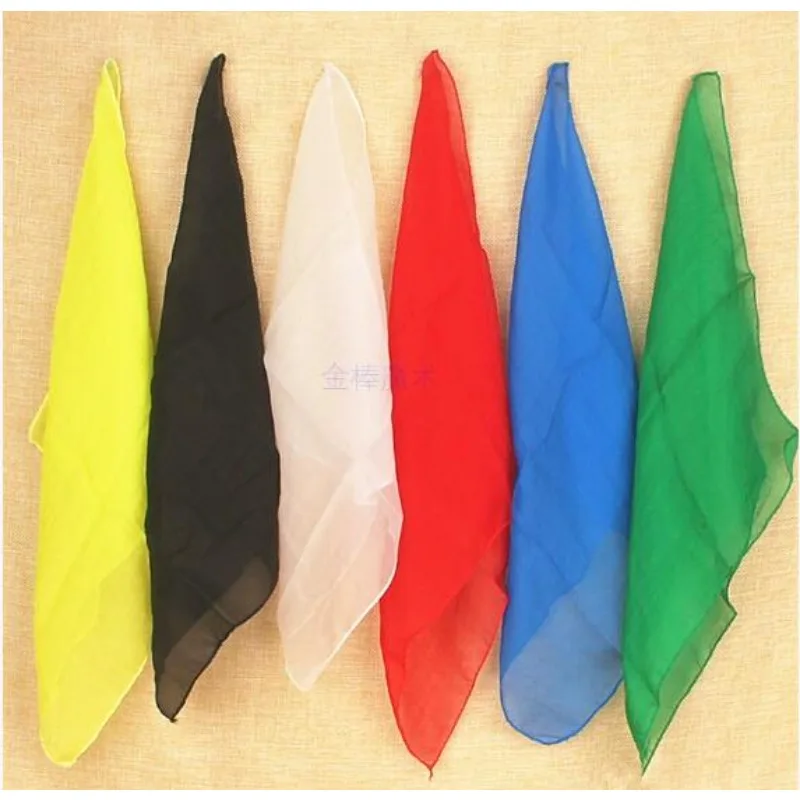 Wholesale 10pcs 30*30cm Change Color Silk Scarf Magic Tricks Learning & Education Magic Silk For Close Up Magic Prop Accessories