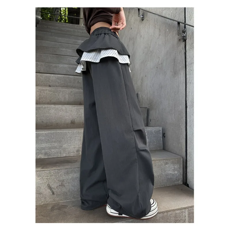 Gerade Hosen für Kinder und Mädchen von UNITIM, 4–14 Jahre, Patchwork-Hosen für Kinder und Mädchen, lockere, lässige Hosen für junge Teenager, Mädchen mit weitem Bein – Detail 17