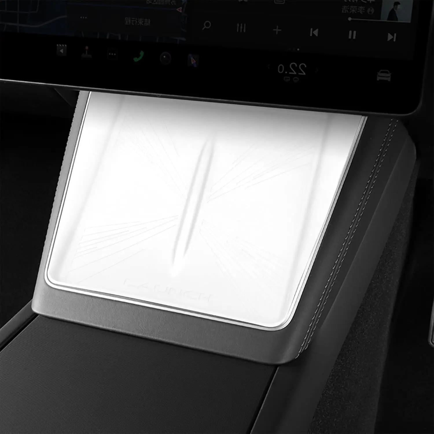Siliconen mat middenconsole ontworpen voor Tesla Model Y Juniper Refresh, antislipontwerp voor Tesla Model Y-accessoires 2025 2026