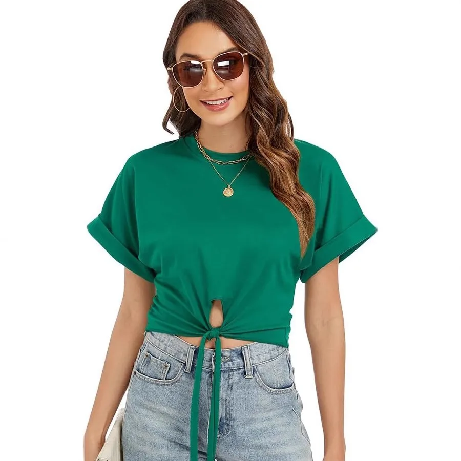 T-shirt rond ample pour femmes, Design pour filles chaudes, haut décontracté et confortable pour dames