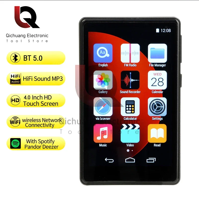 1 قطعة 4.0 بوصة M9 المحمولة واي فاي مشغل MP4 اللمس مع بلوتوث وواي فاي MP3 MP 4 مشغلات الموسيقى يدعم لغات متعددة