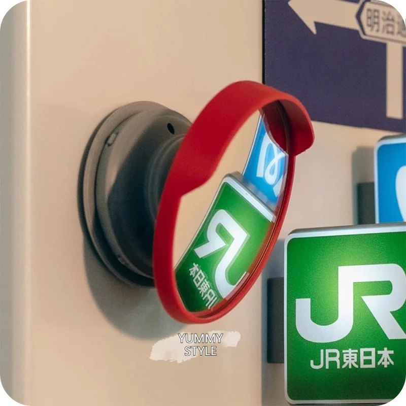 Convex Corner Mirror Refrigerator Magnet Curve Mirror Magnetic Sticker Mini Light Box Road Sign Pegboard Magnetic Decoration