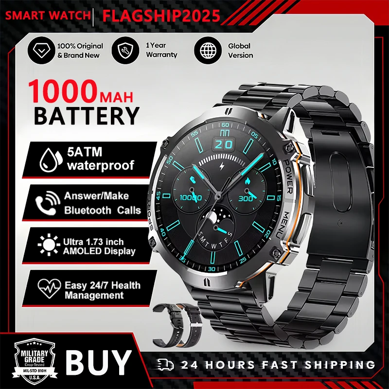 2025 Original TANK T3 Ultra GPS Smart Watch  5ATM Waterproof Smartwatch HD AMOLED 1000mAh Fitness T-Rex 3 Electronic Watches Men