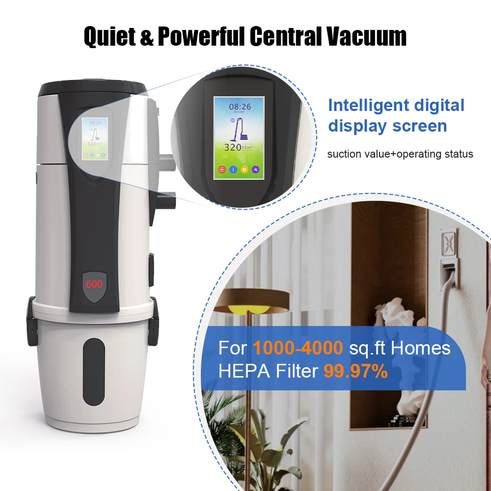 Industrial Central Vacuum Cleaner Dry-Wet Separation Household Vacuum Cleaner Electric Cleaners Machines for Multiple Scenarios
