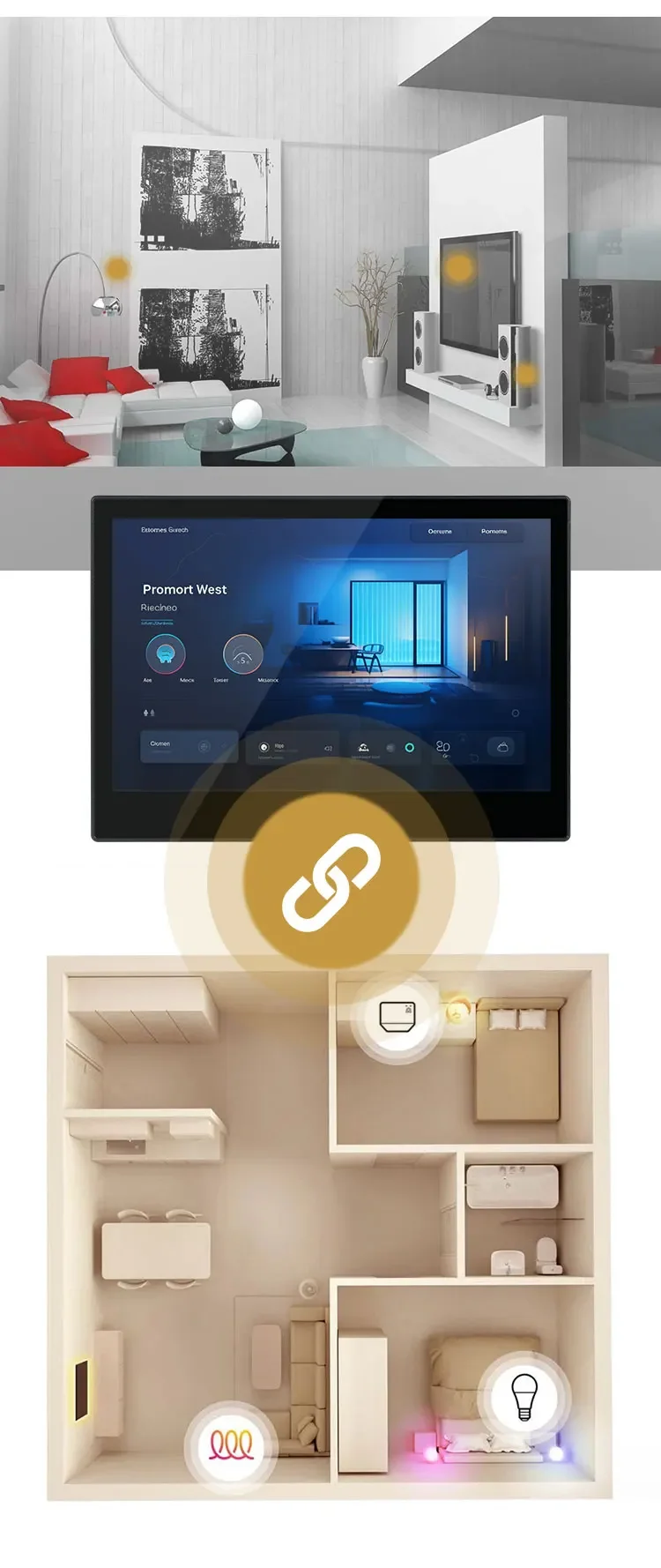 Smart Home Tuya 10 Inch IP&WIFI Security System KNX Touch Panel