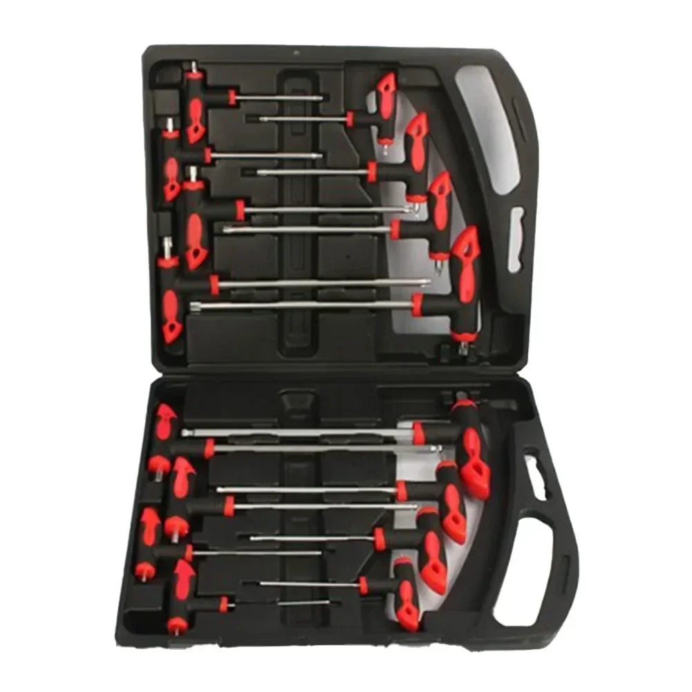 

Durable T Handle Torx Key Set 16Pcs Hex Wrenches Reach Around Obstacles Easily Suitable for Home Use and Repair Equipment