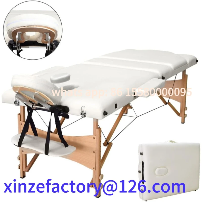 

Customizable portable massage bed table 3 foldable beauty sofa