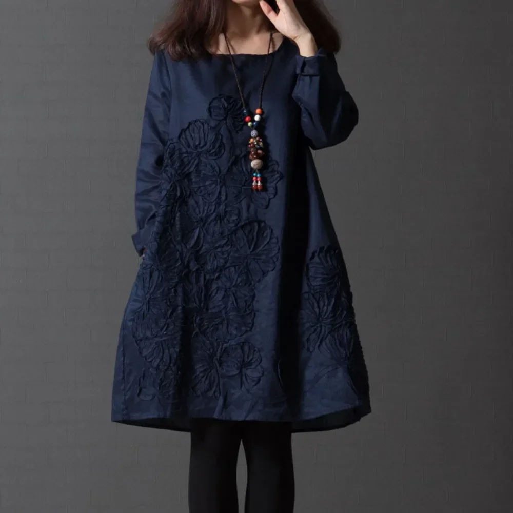 

Y2k Dress for Women Streetwear Women Clothing Fashion Clothes Casual Vintage Embroidery Ethnic Style Elegant Autumn Long Sleeve