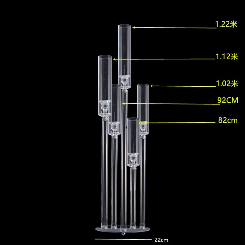 3pcs 8 head high clear acrylic candle holder wedding candle holder table centerpiece flower stand candle holder