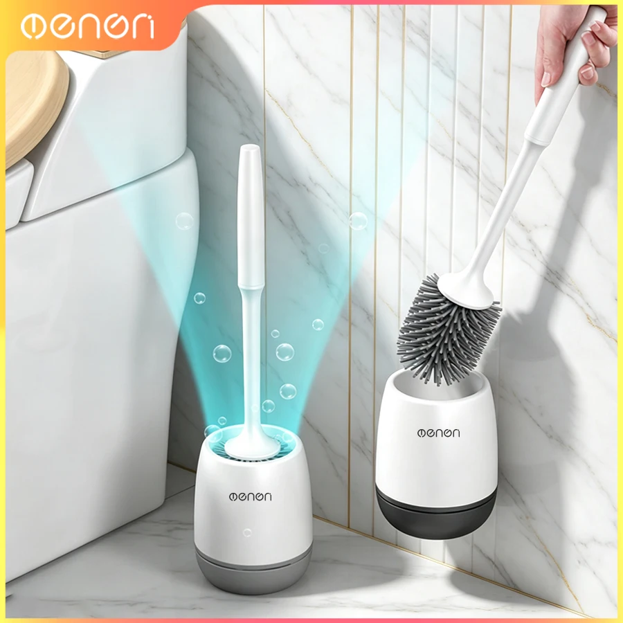 Silicone Wall‑Mount Toilet Brush Household Cleaning Tools For Toilet Floor Bathtub Bathroom Accessories For Daily Cleanliness
