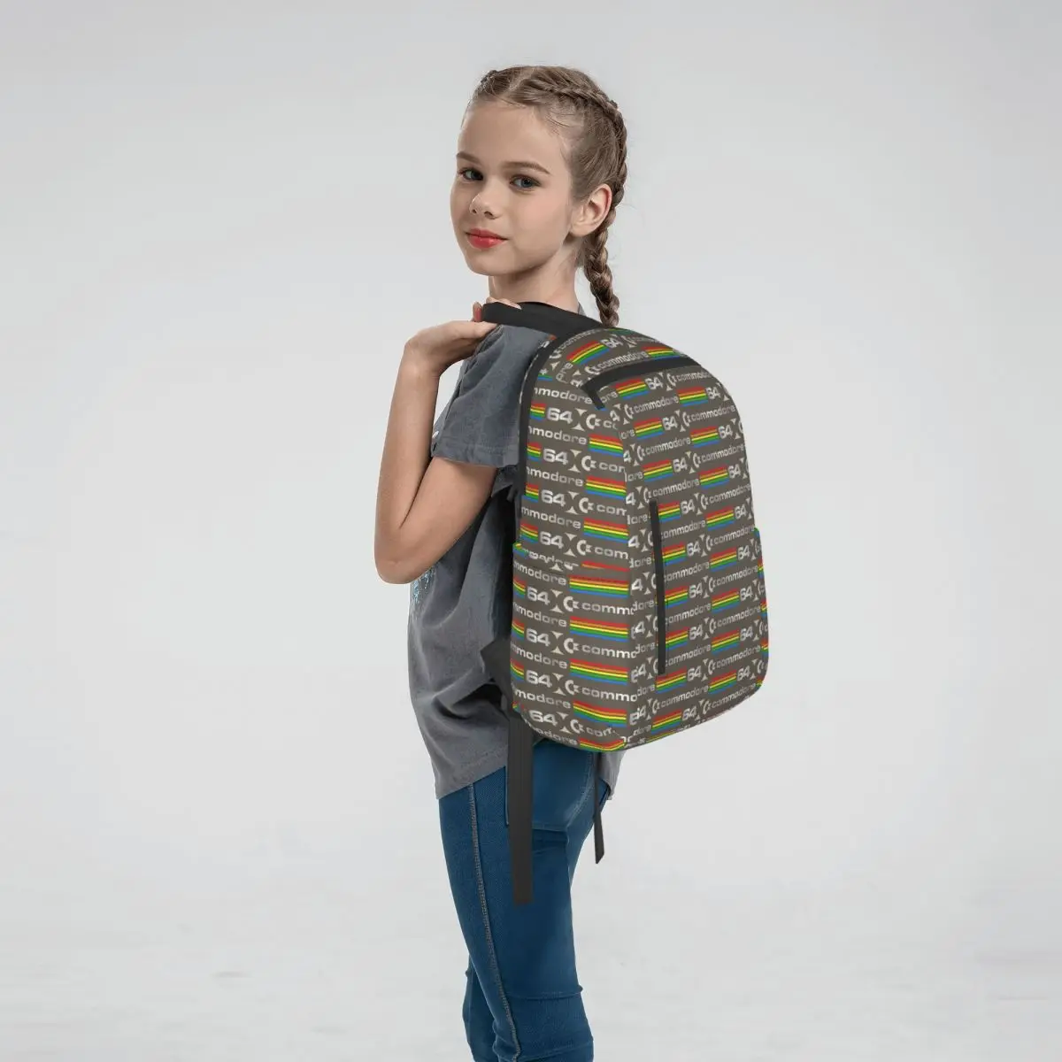 Commodore 64 - Version 3a - On Creme Backpack Large Capacity Boys Girls BookBag School Bag Shoulder Bags for Men Women