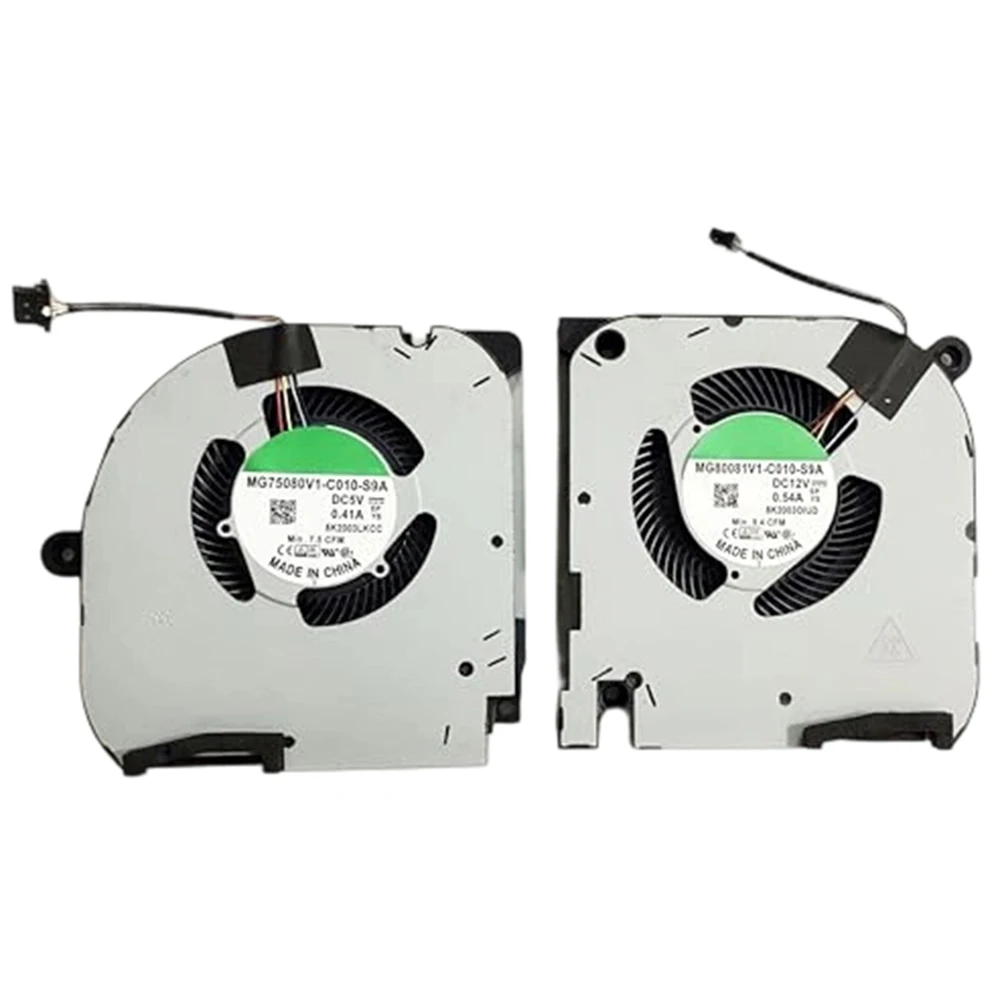 For DELL G7 7500 MG75080V1-C010-S9A 00XPY2 0XPY2 MG80081V1-C010-S9A 08THFX 8THFX A Pair Laptop CPU GPU Fan